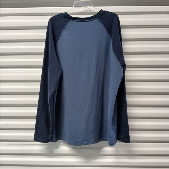 Orvis Men's Pullover Shirt Size XL Blue Long Sleeve Stretch Casual Sweater - Picture 2 of 7